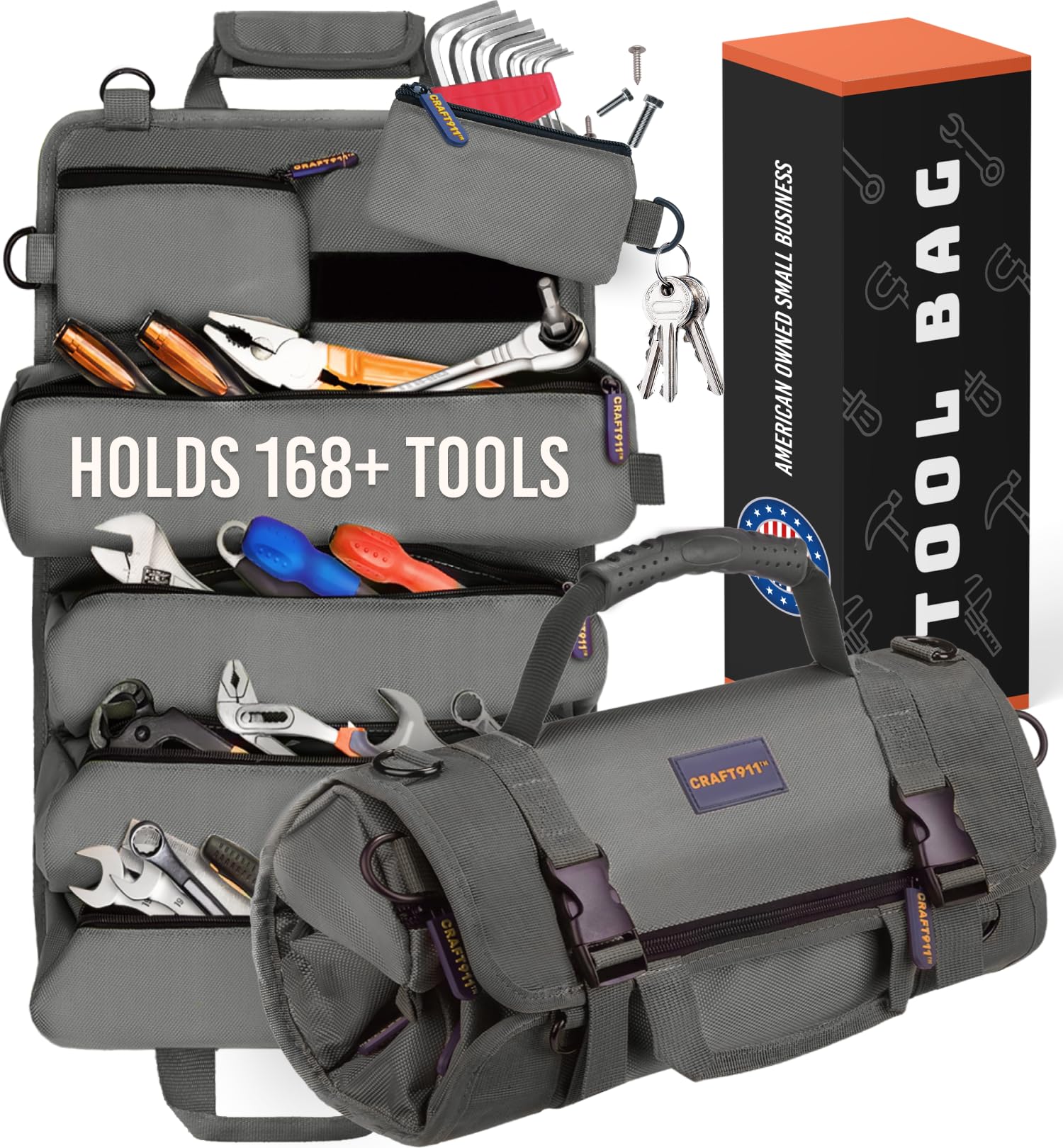 CRAFT911 Durable Tool Bag Organizers w/Detachable 6 Tool